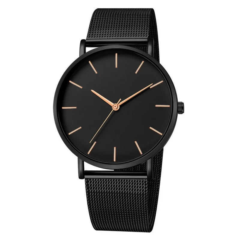 Relógio D'ampezzo minimalista all black 40mm